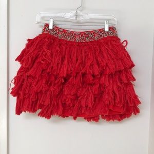 HM conscious collection rare fringe skirt
